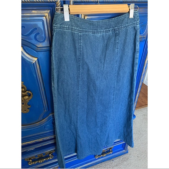 Pendelton Denim Skirt A-Line Design W/Pockets Sz 6 - Picture 2 of 3